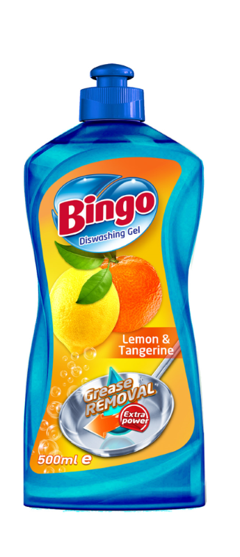 Bingo-DWL-Lemon-and-Tangarine BINGO DETERGENT LICHID DE VASE 400 ML LEMON&TANGER - imagine 1
