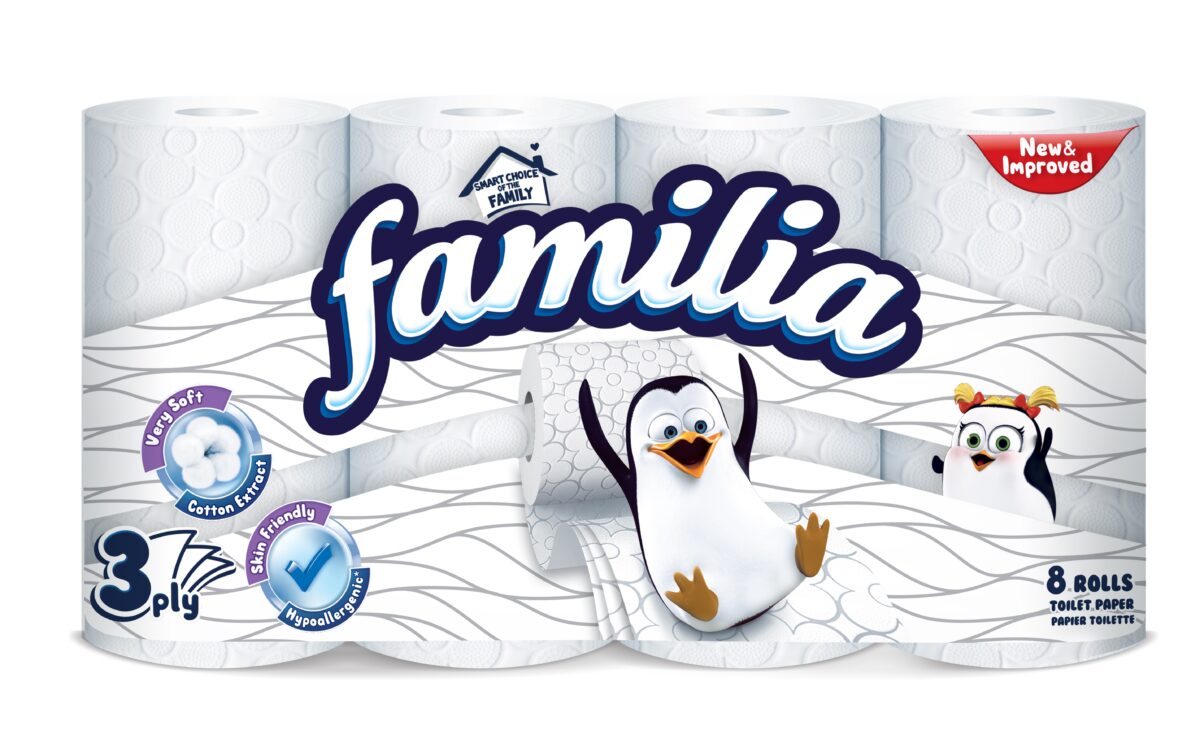 Familia-8-role-alba FAMILIA HARTIE IG. NEP. 3 STR. 8 ROLE ALBA - imagine 1