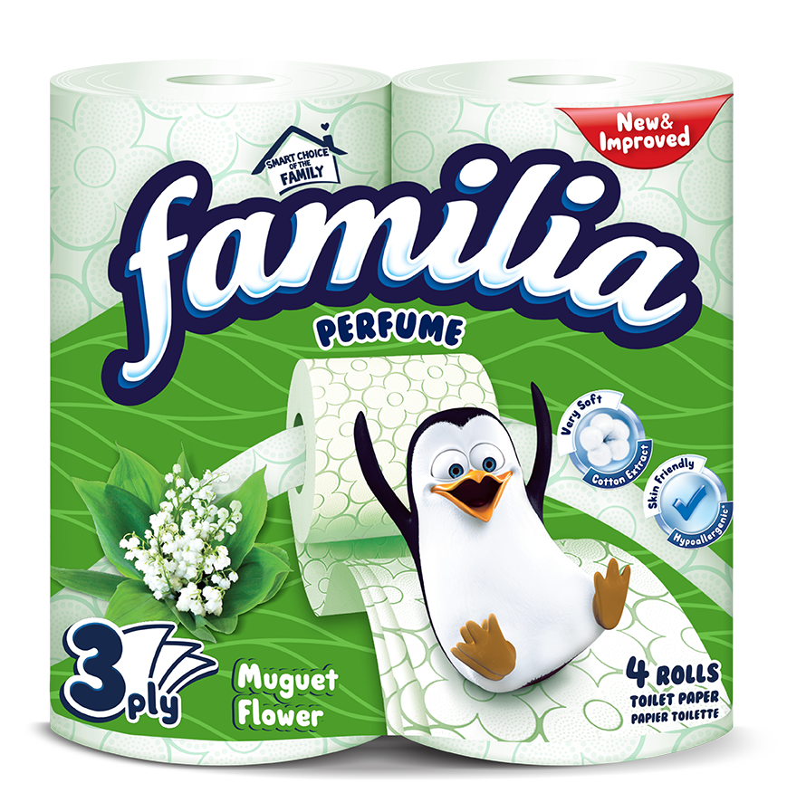 Familia-TP-MUGUET-4-roll FAMILIA HARTIE IG.PARF 3 STR/4 ROLE MUGUET FLOWER - imagine 1