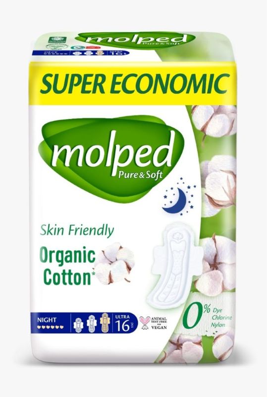 Molped-night MOLPED ABSORBANTE PURE&SOFT NIGHT (16BUC/SET) (16SET/BAX) - imagine 1