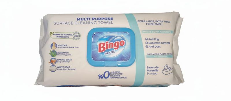 BINGO SERVETELE UMEDE MULTISUPRAFETE 96 BUC SAPUN DE MARSILIA