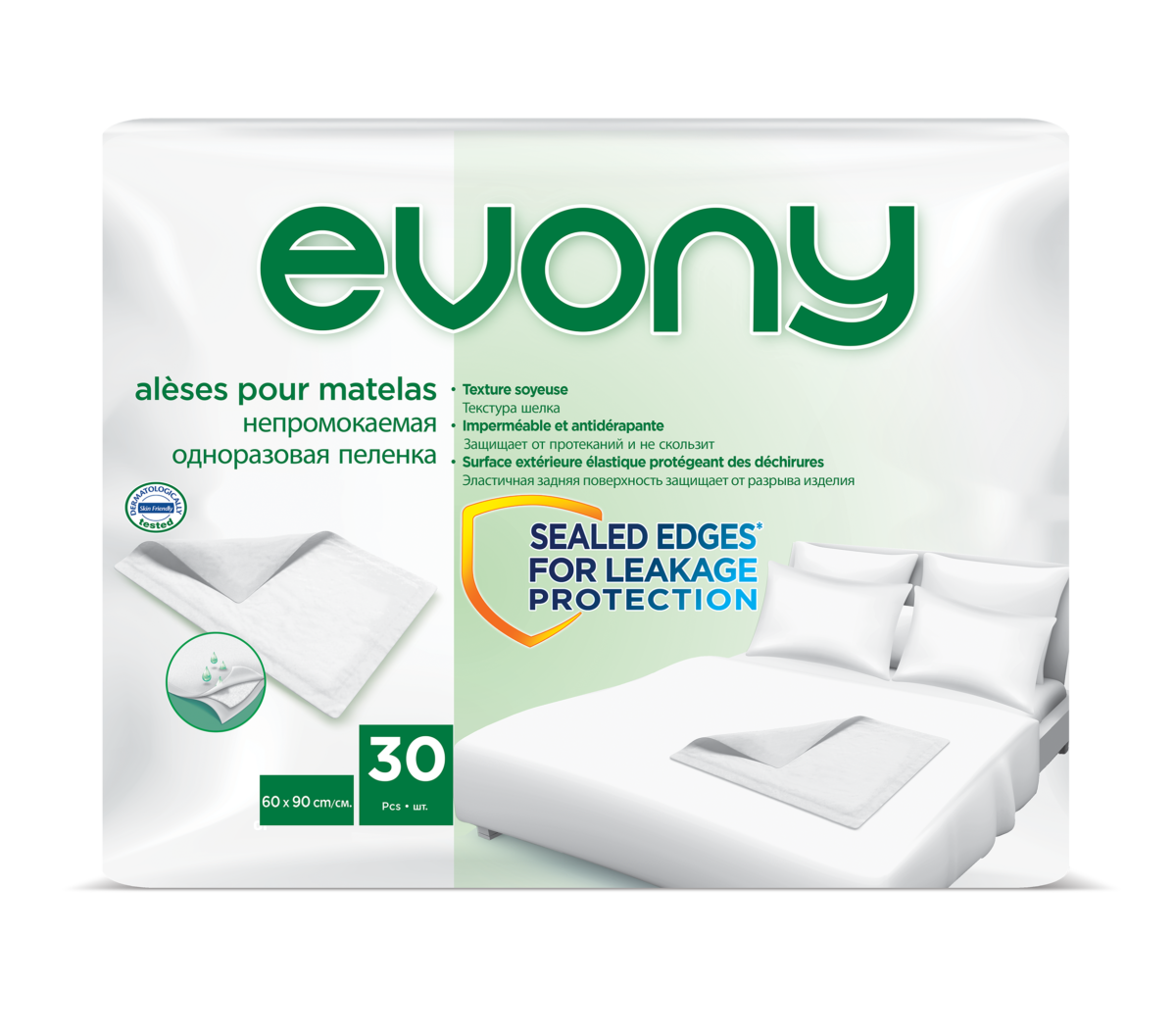 Evony-pled-new EVONY PLED ABSORBANT (90x60cm) (30 buc/set) - imagine 1