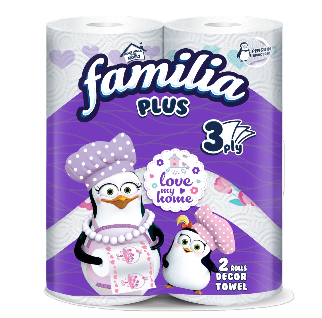 FAMILIA ROLE BUCATARIE DECORATE 3 STR  2 ROLE/SET