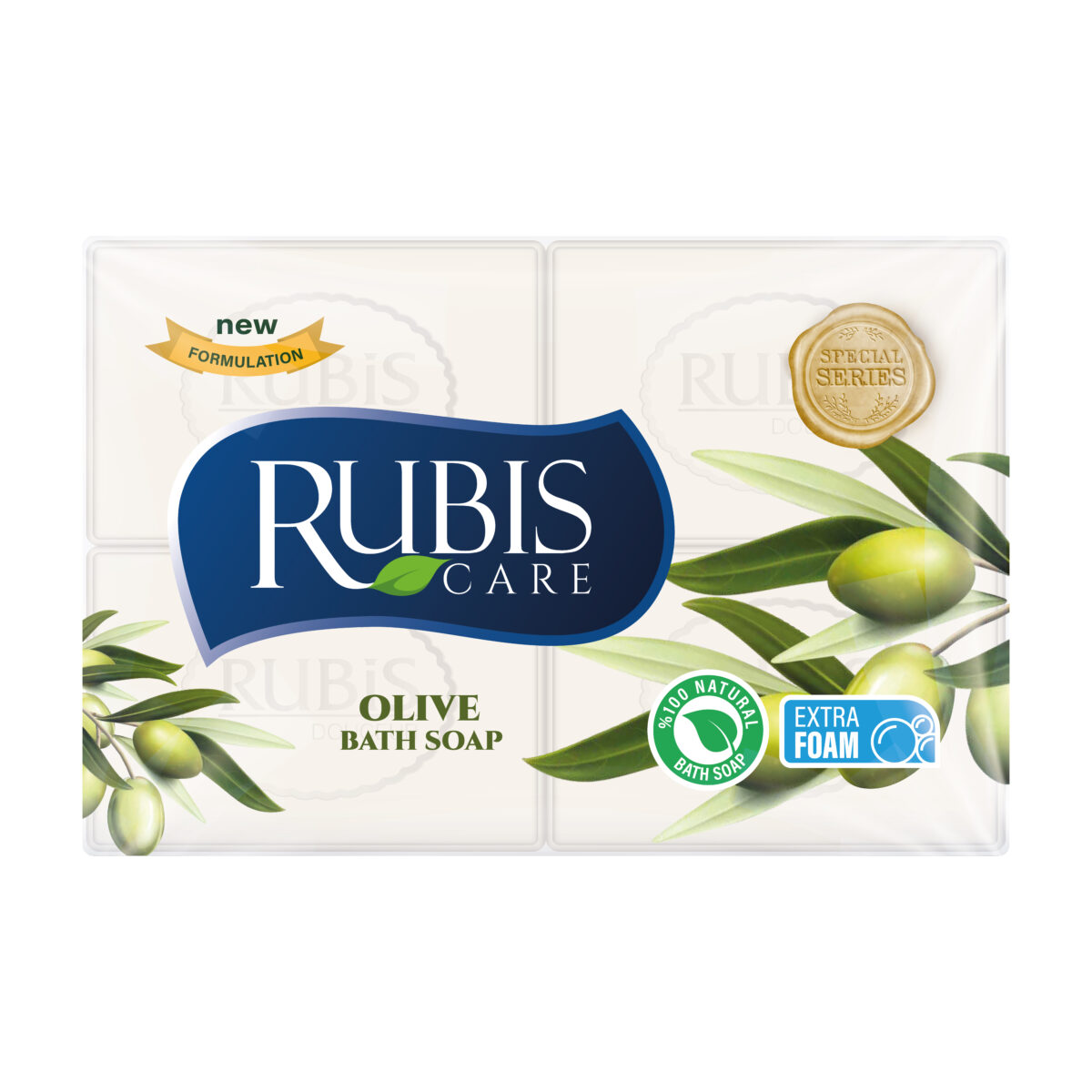 RUBIS-SAPUN-PARFUMAT-DE-BAIE-4x200gr-OLIVE RUBIS SAPUN PARFUMAT DE BAIE 4x200g OLIVE - imagine 1