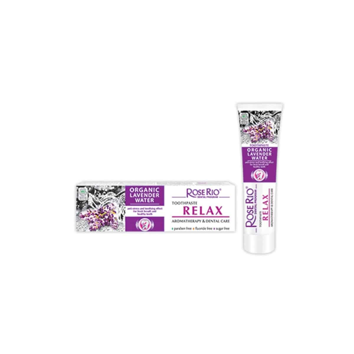 Rose-Rio-relax ROSE RIO PASTA DE DINTI RELAX LAVENDER WATER 65 ML - imagine 1